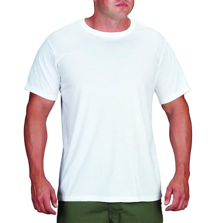 Propper Men's Performance T Shirt, 92% Polyester/8% Spandex Jersey, Pull On, White, XS, 2 PK F5397