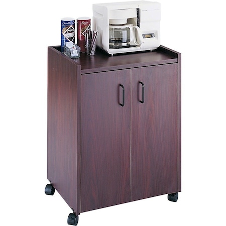 Safco Safco Wood Mobile Refreshment Center Cart, Mahogany - 8953MH 8953MH