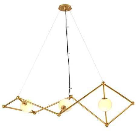 Corbett Lighting Bickley 3 Light Linear 62 In. Vintage Brass 298-53