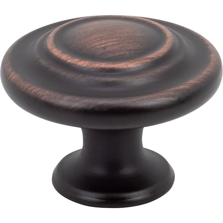 Designperfect 1-5/16 Diameter Round Cabinet Knob, Brushed Oil Rubbed Bronze, 25PK DPA25R38KORB