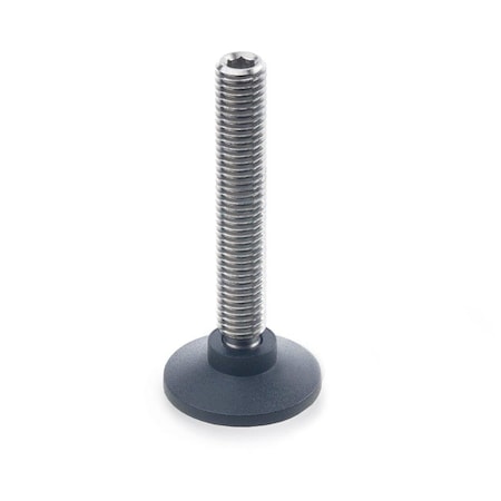 J.W. Winco Male-End Leveling Mount, 2.58 in H 638-15-5/16X18-58-NI