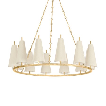 Corbett Lighting Tirana 42 in. Chandelier Vintage Gold Leaf 480-42-VGL