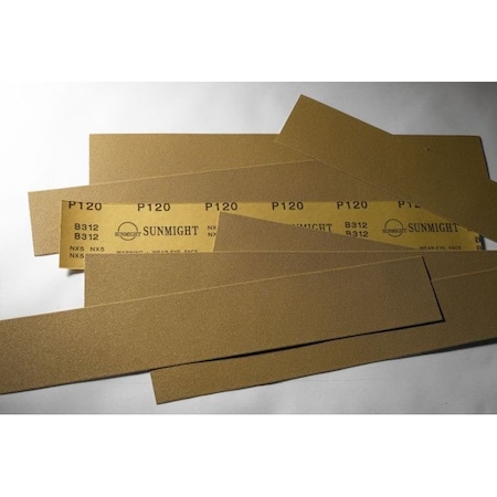 Sunmight Usa Gold 05403 Open Coated Grip File Sheet, 2-3/4" W x 16-1/2" L, P40 Grit, Velcro Attachment-50 pieces 5403