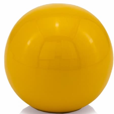 Homeroots 4" Yellow Aluminum Decorative Orb Tabletop Sculpture 480021