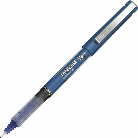 Pilot Precise V7 Rolling Ball Pen, Non-Refillable, Fine, 0.7mm, Blue Ink, Dozen 35349