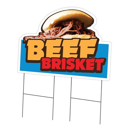 Signmission Beef Brisket Die Cut Yard Sign & Stake outdoor plastic coroplast window, C-DC-2436-DS-Beef Brisket19 C-DC-2436-DS-Beef Brisket19