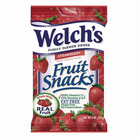 Welchs Fruit Snacks, Strawberry, 5 oz Pouch, 12PK PIM05096