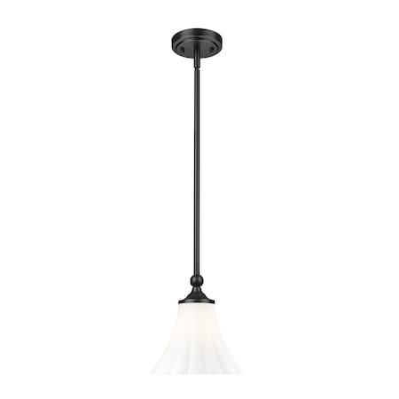 Z-Lite Fleur Matte Black 1 Light Pendant 1958P8-MB