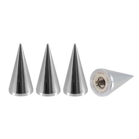 True Spike LUG NUTS Chrome Plated Billet Aluminum 25 Millimeter Width 51 Millimeter Height Spike Style Set LGC020CR