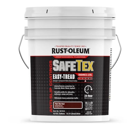 Rust-Oleum Epoxy Coating, Red, 4 gal, Pail 397835
