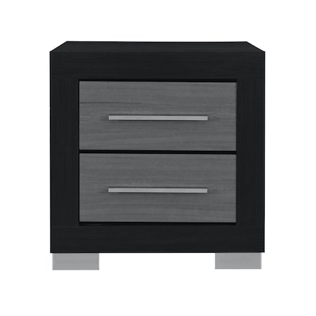 Global Furniture Usa Contemporary Emma Black/Grey Nightstand EMMA-BLACK/GREY-NS