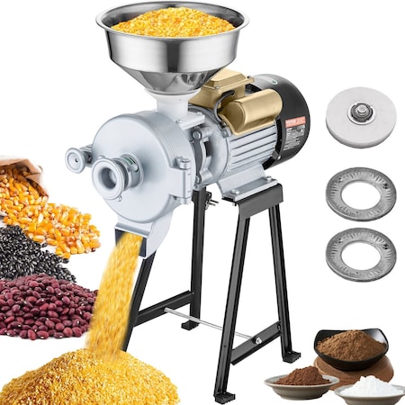 Vevor 3000W Electric Grain Grinder Corn Wheat Flour Cereal Mill Wet & Dry GM-002