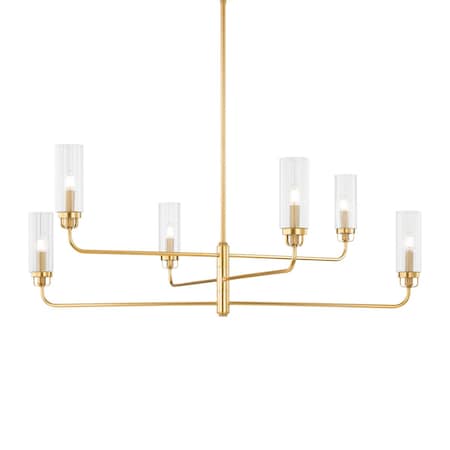 Hudson Valley Lighting Halifax 6 Light Chandelier 48 In. Aged Brass 9306-AGB