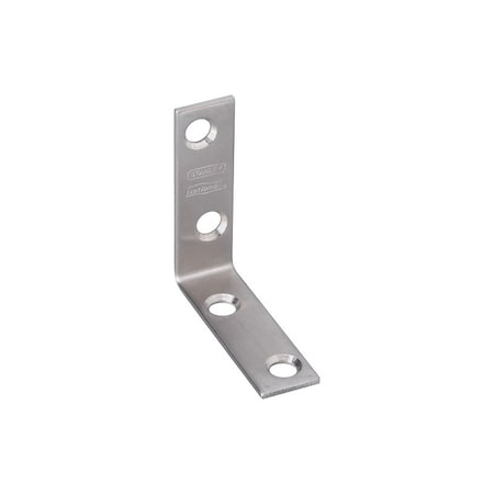 National Hardware V415 Series Corner Brace, 2 in L, 5/8 in W, 2 in H, Stainless Steel, 5/8 in Thick Material, 2PK N348-318