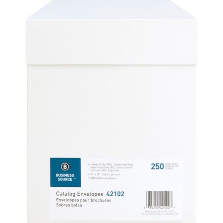 Business Source Catalog Envelope, White, Wove, PK250 BSN42102