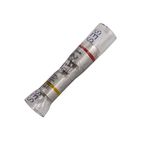 Auveco Crystal Clear Stepdown Butt Connector - 500, 12-10 Awg To 8 Awg, 15PK 22991