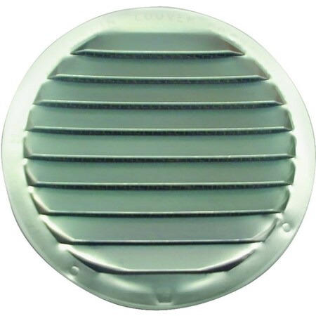 Maurice Franklin Mini Louver with Insect Screen, 4-5/8 in W, Round, Aluminum, Mill RL-100 4