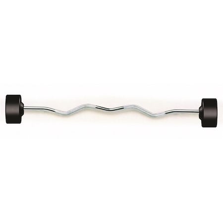York Barbell Rubber Fixed Pro  Curl Barbell - 30 lbs 26162