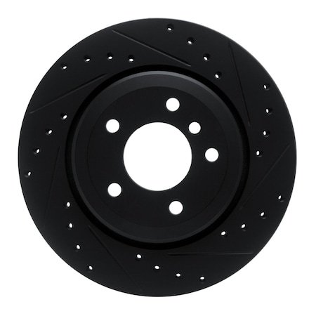 Dynamic Friction Co DFC Brake Rotor - Drilled and Slotted - Black 633-31053R