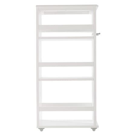 Alaterre Furniture 3 Tier Slim Rolling Storage Cart Narrow Rolling Cart with Handle and Wheels LHKIT-001