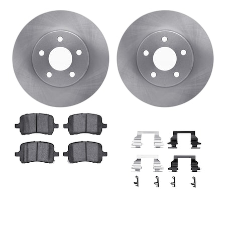 Dynamic Friction Co DFC Brake Rotor with 5000 Brake Pads and Hardware Kit 6512-47179