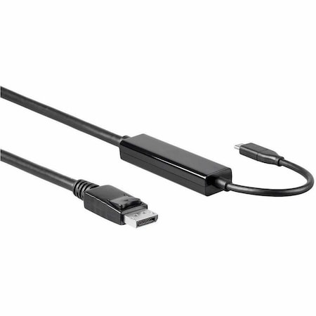 Monoprice USB Type-C to DisplayPort 3.1 Cbl - 5Gbps_ Active_ 4K at 60Hz_ Blk_ 6ft 24444
