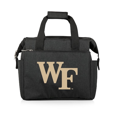 Picnic Time Family Of Brands NCAA Wake Forest Demon Deacons On The Go Lunch Bag Cooler - Soft Cooler Lunch Box, Black 510-00-179-614-0