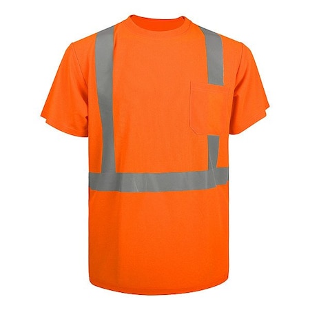 Condor Hi-Vis T-Shirt, 2, R, Polyester, Orange, 3XL 857FN6