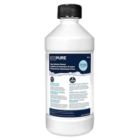 Ecopure Water Softener Cleaner, 16 oz, Liquid, Characteristic EPCL