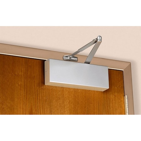 Norton Co Tri-Packed, Hold Open Door Closer, Adjustable Size 1-6, Aluminum Painted 9500H 689