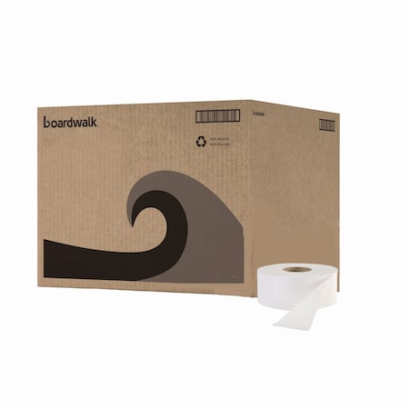 Boardwalk Jumbo Roll Bathroom Tissue, Septic Safe, 2-Ply, White, 3.2in x 525 ft, 12PK SOD410320