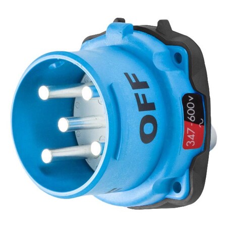 Meltric DSDC6 INLET POLY BLUE SIZE 4 TYPE 4X IP 69 2P+G 50 A 600 VDC SPARE POSITION 33-68058-S82