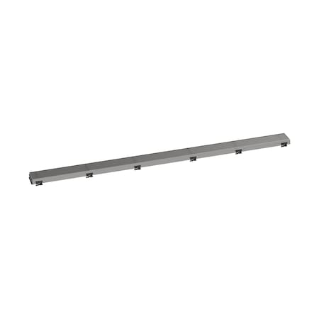 Hansgrohe Match Boardwalk Trim Boadwalk 47 1/4" w/ Height Adjustable Frame in Brushed Stainless Steel 56125801