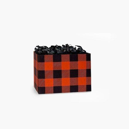 Nashville Wraps Buffalo Plaid Red Basket Box, Small 6.75x4x5, 6PK BPRS