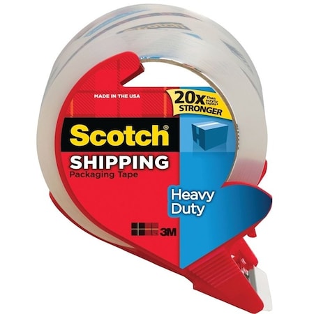 Scotch Packaging Tape, 38.2 yd L, 1.88 in W, Polypropylene Backing, Clear 3850S-RD