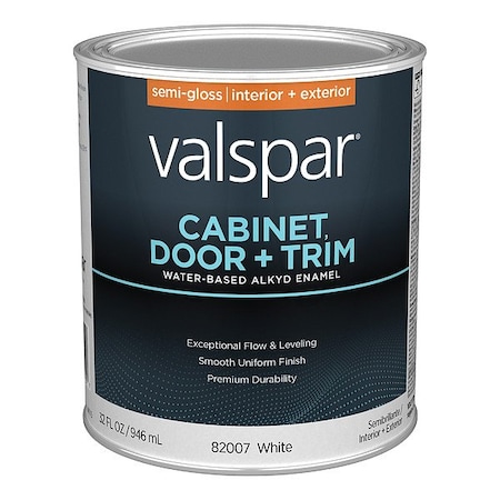 Valspar Exterior and Interior Paint, Wood, White 028.0082007.005