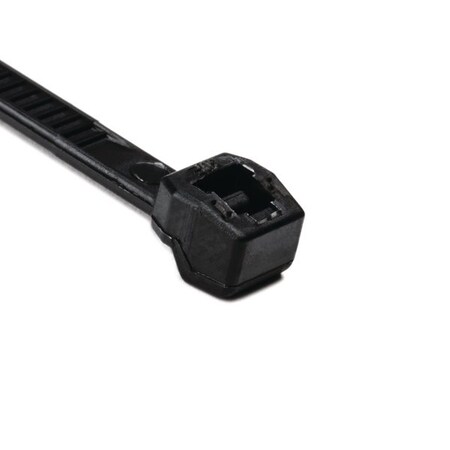 Hellerman Tyton Outside Serrated Cable Tie, 5.7" Long, 30lb Tensile Strength, PA66HS, Black, 100PK 118-04800