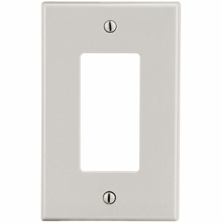Hubbell Wiring Device-Kellems Wallplate, Mid-Size 1-Gang, 1) Decorator, Light Almond PJ26LA