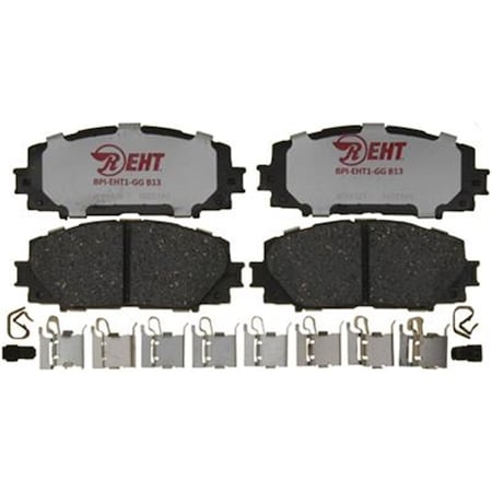 R/M Brakes RM Brakes EHT1184AH Ceramic Brake Pad Set With Hardware R53-EHT1184AH
