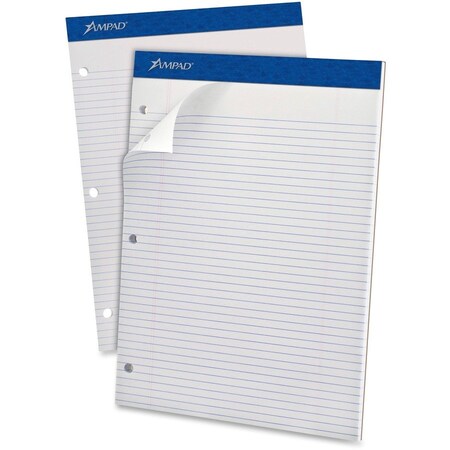 Ampad/ Of Amercn Pd&Ppr Ampad, DOUBLE SHEET PADS, NARROW RULE, 8.5 X 11.75, WHITE, 100 SHEETS 20346