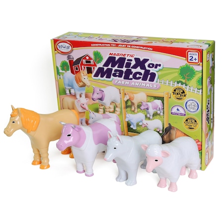 Popular Playthings Magnetic Mix or Match Farm Animals, Pastel 62002