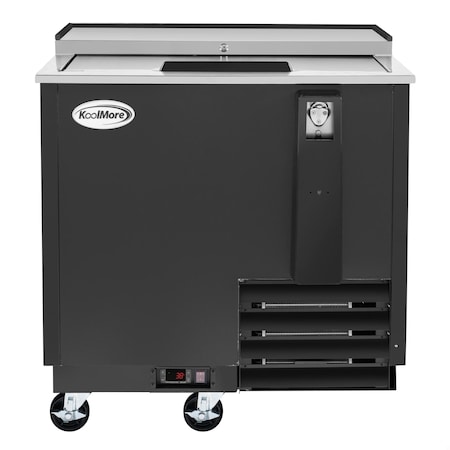 Koolmore 36 in. Commercial Bottle Cooler in Black with Built-In Opener, ETL Listed, 9 cu. ft. KM-BOC36-BK