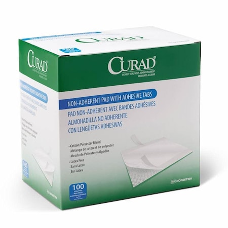 Medline Sterile Nonadherent CURAD Pad, 3in x 4in, 100PK NON25710AZ