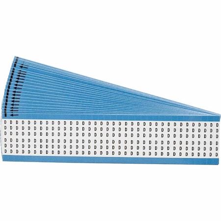 Brady Alphabetical Vinyl Cloth Upper Case Wire Marking Cards, Pack of 25 Cards, 25PK WM-D-PK