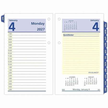 At-A-Glance QuickNotes Desk Calendar Refill, 3.5 x 6, 2022 E51750
