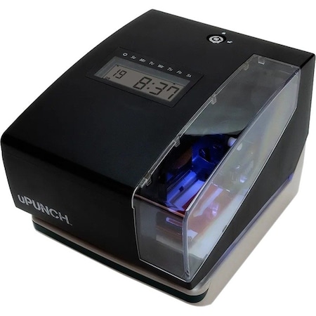 Acroprint uPunch Digital Clock & Stamp w/ 50 Time Cards, 2 Keys & 1 Ink Ribbon, Black CR1000
