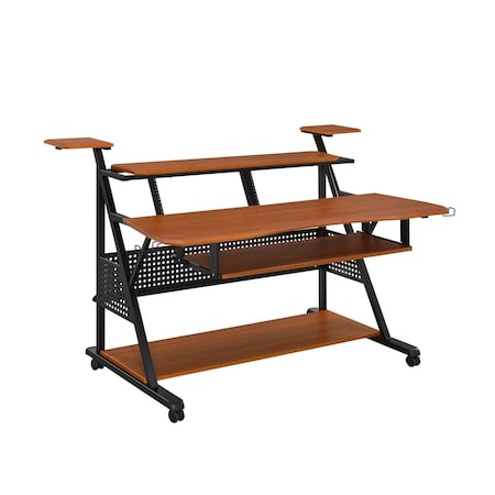 Homeroots 67" Brown and Black Music Desk 491536