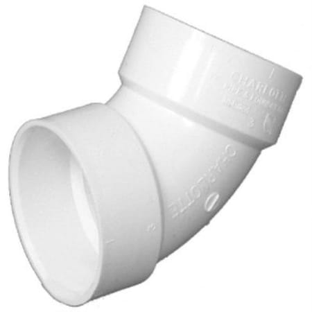 Charlotte Pipe And Foundry PVC 003190600HA 1-1/2IN 60 ELBOW PVC DWV PVC 00319 0600HA