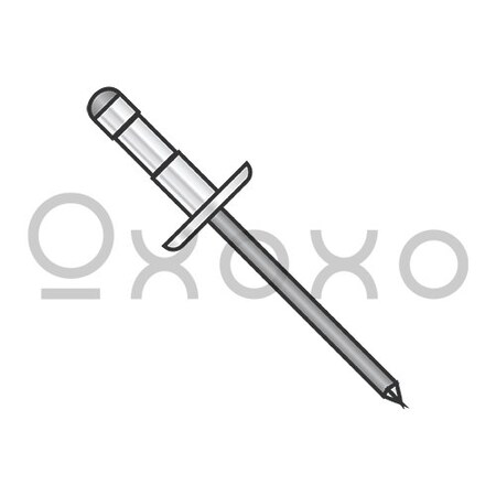 Oxoxo 3/16X.187-.437 Low Profile Multi Grip Rivet/Black Phosphate Mandrel, 4000PK 219864