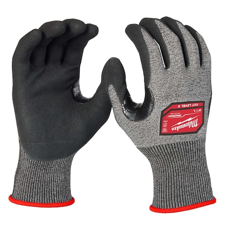 Milwaukee Tool Cut-Resistant Dipped Gloves, Cut Level A5 , Nitrile , Rough , Large 1 PR 48-73-7152